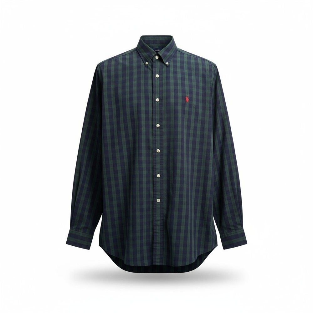 Ralph Lauren Yarmouth Button Down Shirt Mens 16 1/2-35‎ Long Sleeve Plaid